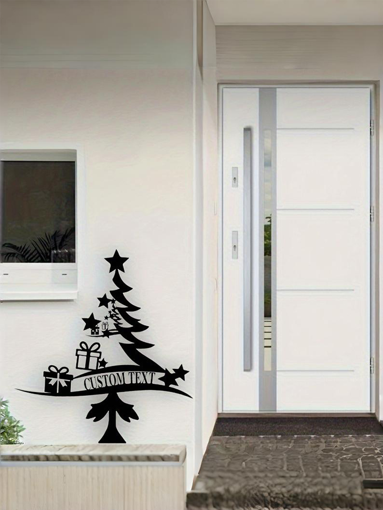 Personalized Metal Christmas Tree Wall Art